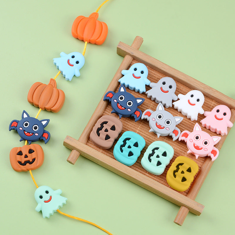 Cuentas de dibujos animados de Halloween de silicona de 20 piezas al por mayor